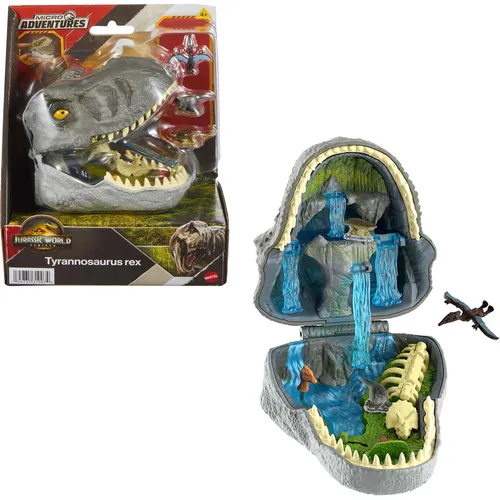 Jurassic World Micro Compact T-Rex - Spielfiguren für kleine Dinofans, ideal für fantasievolle Abenteuer unterwegs und einfach zu handhaben.