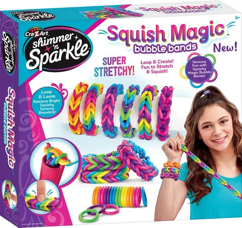 CRA-Z-ART Shimmer n Sparkle Squish Magic Bubble Bands Loom Band Making Kit, Freu