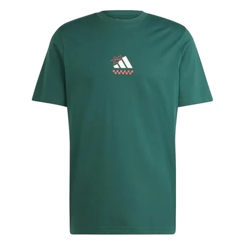 adidas Sportswear Pizza T-Shirt M L - Rundhalsshirts aus 100% Baumwolle, bequem und lässig, mit einer einzigartigen Grafik, die die Liebe zu Pizza feiert – perfekt für Feinschmecker!