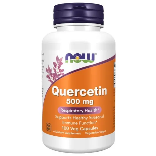 Now Foods Quercetin 500 mg - 100 veg. Kapseln - Nahrungsergänzungsmittel zur Unterstützung der Atemwege und des Immunsystems, vegan und frei von GVO, ideal für die saisonale Immunfunktion.