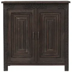 Skandinavische Möbel Kommode Camelea mit Türen - Elegante Kommode Camelea aus massivem Holz (96 cm) für stilvolle Aufbewahrung. Ideal als Nachtkommode oder Sideboard, handgefertigt mit kunstvollem Design und praktischen Türen für Ordnung in jedem Raum.