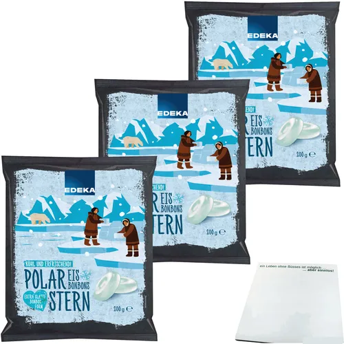 Edeka Eis Bonbons kühl und erfrischend 3er Pack 3X200g Packung usy Block