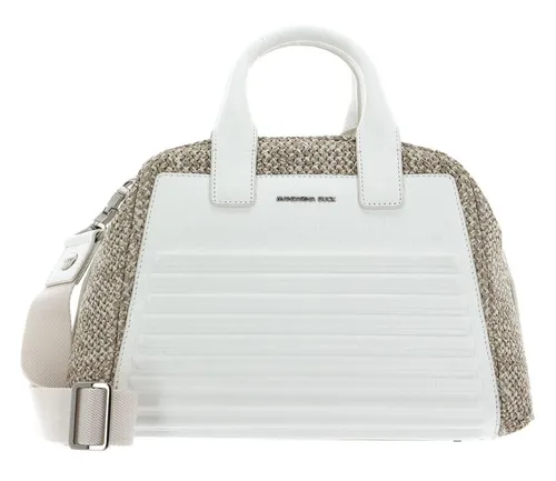 Mandarina Duck Handtasche I-Con Summer - Stylische Tote - Handtasche in Optical White, geräumig mit verstärktem Boden, ideal für den Alltag. Trageoptionen: Henkel oder abnehmbarer, verstellbarer Schulterriemen.