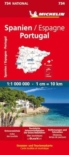Michelin Spanien / Portugal: Straßen- und Tourismuskarte 1: 1 000 000 (MICHELIN Nationalkarten)