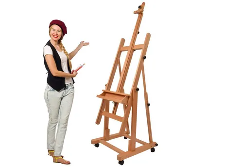 Artina Atelierstaffelei Verona, Profi Studio Staffelei - Staffeleien aus 100% Buchenholz, stabil und ideal für professionelle Künstler im Studio oder Atelier.