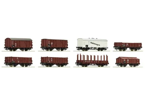 Roco 44003 Güterwagen-Set DRG Ep.II 8 Teilig HO 1:87 NEU in braun von ROCO