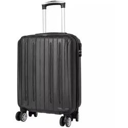 cm Hartschalen-Koffer Trolley 4 Doppel-Rollen Reisekoffer schwarz mit Zahlenschloss - Schwarz 55