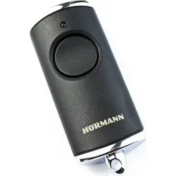 Hörmann Handsender HSE 1 BiSecur – Struktur schwarz - Zubehör für Sicherheitstechnik, 1-Kanal-Handsender mit BiSecur-Technologie für sichere Steuerung von Toren und Türen.