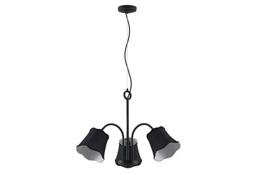 Lucande Hängeleuchte Binta - 3-flammig, dimmbar, Vintage-Design - Hängeleuchte im Vintage-Stil mit nostalgischem Textil-Lampenschirm, sorgt für gemütliches Licht in Wohnräumen. Ideal für stilvolle Akzente.