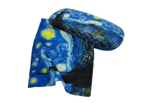 Fridolin Brillenetui Brillenetui Hardcase mit Stoffbezug und Reinigungstuch aus Mikrofaser