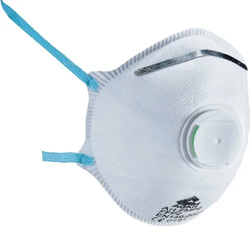Asatex Feinstaub-Maske FFP2 NR D mit Ventil - FMP2 - Feinstaubmasken, bietet hohen Schutz durch FFP2-Zertifizierung und erhöhten Komfort dank Ventil für bessere Atmungsaktivität.