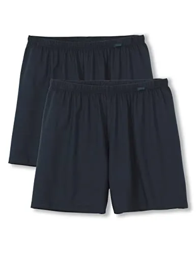 CALIDA Boxer (2-St) mit weichem Bund blau M (50) - Herrenunterhosen aus 100% Baumwolle, atmungsaktiv und elastisch für hohen Tragekomfort, ideal für den täglichen Gebrauch.