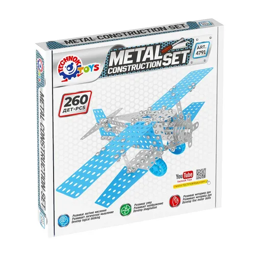 Metall-Flugzeug-Bausatz zum Zusammenbauen Constructor 260 Elemente