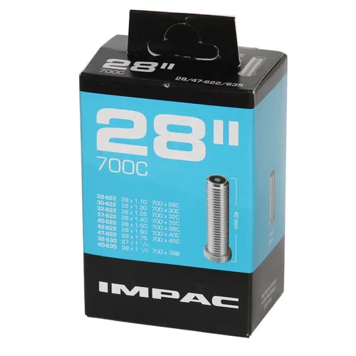 Impac Fahrrad Schlauch 28 Zoll 28/47-622/635 27/28x1 1/4-1.75 Autoventil AV 40mm