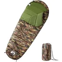 vidaXL Mumienschlafsack für Erwachsene - 3 Jahreszeiten - Schlafsäcke für Camping, ideal für Frühling, Sommer und Herbst. Mit wasserfestem Polyester und Polypropylenfüllung für besten Komfort und Wärme. Leicht verstaubar mit Aufhängeschlaufe.