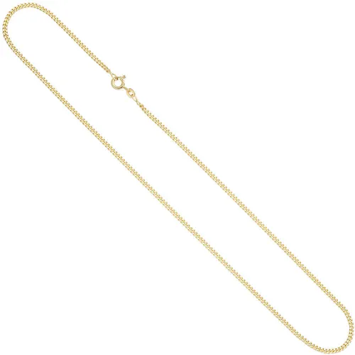 2,1mm Panzerkette Halskette Collier aus 585er Gelbgold, 42cm für Damen