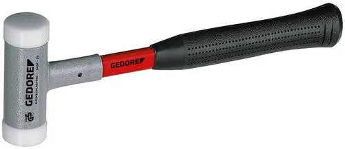 Gedore 248 F-30 Rückschlagfreier Schonhammer 30 mm - Hämmer mit nahezu unzerbrechlichem Fiberglasstiel und bruchfesten Polyamid-Köpfen, ideal für präzises Arbeiten ohne Beschädigung des Werkstücks.