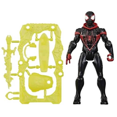 Marvel Spider-Man ActionVerse Miles Morales Action-Figur (11,4 cm) & Accessoires, Superhelden-Spielzeug & Figuren für Kinder, ab 4 Jahren