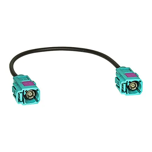 tomzz Audio 1600-015 Fakra Antennen-Verlängerung 15cm Fakra (F) Buchse auf Fakra (F) Buchse Kabel RG174 Typ Z codiert