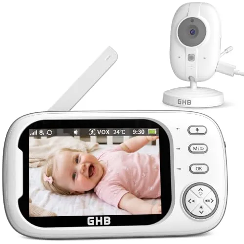 GHB Babyphone mit Kamera 3,5 Zoll Video Monitor