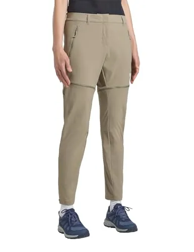 Jack Wolfskin Damen Hikeout Zip Away Pants - Wanderhose für Outdoor-Abenteuer - Leichte Wanderhose mit abzippbaren Beinen, wind- und wasserabweisend sowie äußerst atmungsaktiv – perfekt für aktive Frauen in der Natur.