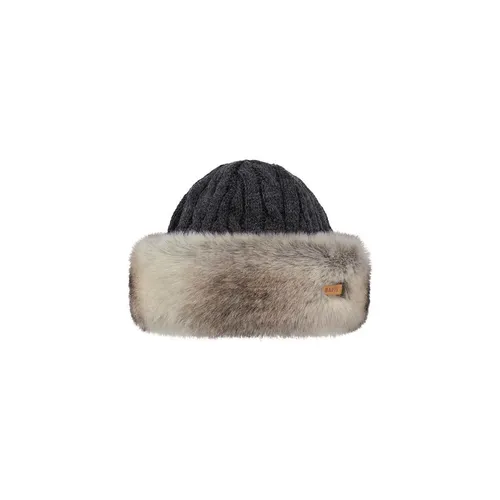 Barts Unisex Fur Cable Bandhat Baskenmütze, Grau (Rabbit 0009) - Strickmützen mit Bewegungsfreiheit, Komfort und atmungsaktiven Eigenschaften für optimalen Tragekomfort im Winter.