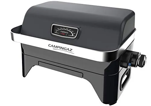 CAMPINGAZ Attitude2go R Gasgrill - Erdgas-Grill für Balkon und Camping, kompakt mit 2,4 kW Brenner und Gusseisen-Grillrost für gleichmäßige Wärme; einfache Reinigung dank abnehmbarer Fettwanne.