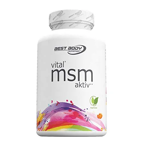 Best Body Nutrition – Vital MSM Aktiv Tabs mit Vitamin C, 161 g – MSM Nahrungsergänzung – Hochdosiert – Organischer Schwefel – Unterstützung Energiestoffwechsel – Immunsystem – 78% OptiMSM®