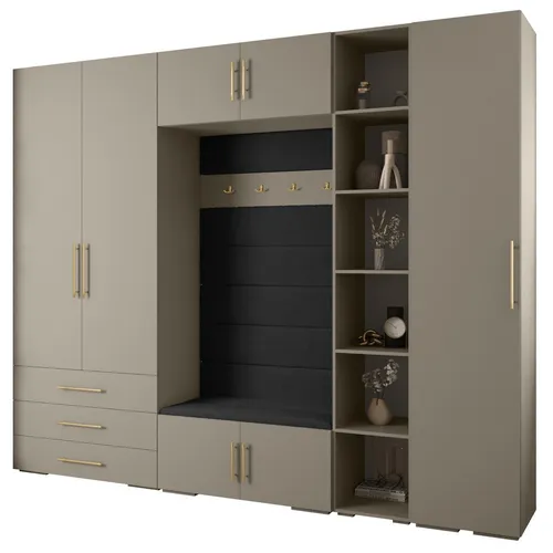 Produktbild ABIKS MÖBEL INOVA 3 SATZ 11 Kompaktgarderobe mit Kleiderstange und Regalen