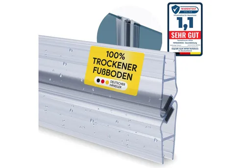 Duschdichtung PVC Ersatzdichtung TYP-8 für 90° Duschkabine - Duschkabinen & -wände: Schimmelbeständige und langlebige Dichtungen, die einfach zu montieren sind und perfekten Spritzwasserschutz bieten. Kürzbar für individuelle Anpassung.