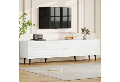 Merax Lowboard TV-Board für 80 Zoll Fernseher mit 3 Klapptüren