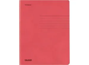 Falken 80001357 Einschlagmappe - Manilakarton für A4, 350g/qm, leuchtendes Rot für optimale Sichtbarkeit und Organisation