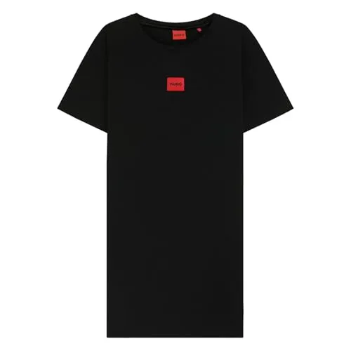 HUGO Nachthemd Rundhalsausschnitt, relaxed fit in schwarz von HUGO BOSS