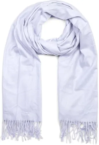 styleBREAKER Unisex Schal mit Fransen | weiches Viskose Tuch in Uni Farbe | langer Winterschal für Damen und Herren | Große Farbvielfalt, Farbe:Eisblau