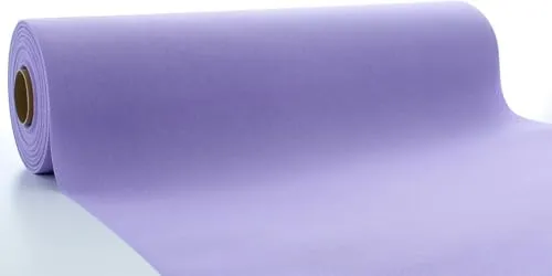 Sovie HOME Tischläufer in LILA aus Linclass Airlaid, 40 cm x 4,80 m, 1 Stück, perforiert alle 30 cm, festlich, elegant, hochwertig, Einweg, Dekoration