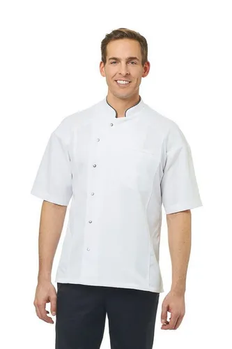 Leiber Herren Kochjacke weiß 12/2754/01 - Hochwertige Kochjacke aus Deutschland, ideal für professionelle Köche und Gastronomie mit optimalem Tragekomfort.