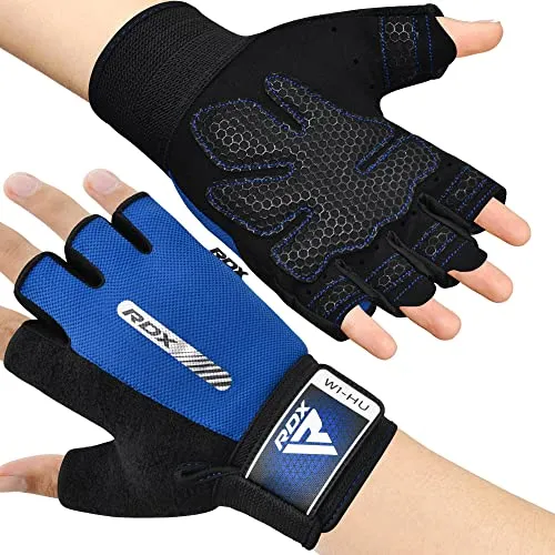 RDX Fitness Handschuhe Damen Herren, Anti-Rutsch Gewichtheben Workout Gym Gloves Krafttraining Trainingshandschuhe, Exercise Weightlifting Bodybuilding Sporthandschuhe Grip, Kraftsport Powerlifting