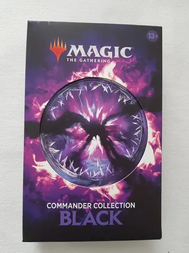 Commander Collection Black - MTG Magic the Gathering TCG - Sammelkarten Set mit 8 exklusiven Karten in englischer Sprache, ideal für Sammler und Spieler, die ihre Decks aufwerten möchten.