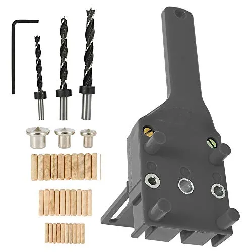 Stück Bohrschablone für Taschenlöcher 6/8/10 mm für Holzspinier Führungsschiene für Holzbearbeitungswinkel (41 Stück, grau) 41