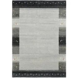 Novel Wollteppich Grau 70x140 cm, rechteckig, für Fußbodenheizung geeignet - Der handgeknüpfte Novel Wollteppich (70 x 140 cm) in Grau sorgt für Gemütlichkeit. Mit seiner robusten Schurwolle und dem modernen Design ist er ideal für jeden Raum und bietet Komfort auf Fußbodenheizung.