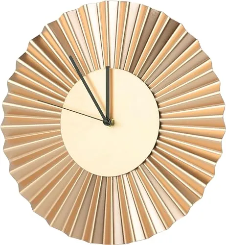 Northpoint Design Wanduhr Roségold mit schwarzen Akzenten in beige von Northpoint