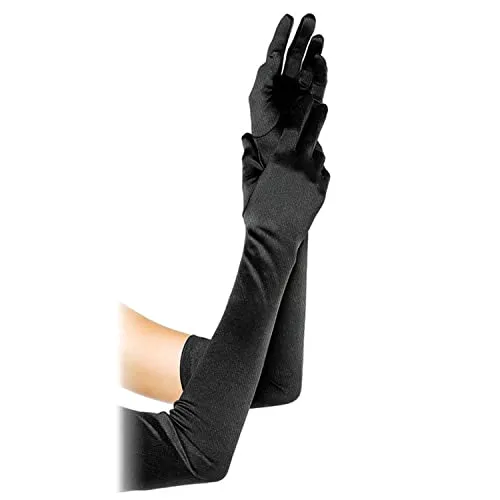 1920er Jahre Stil Lange Abendhandschuhe Schwarz Weiß - Ellenbogen Braut Tanzen Fasching Handschuhe - Sexy Frauen Hochzeit Prom Opera