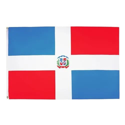 AZ FLAG - Flagge Dominikanische Republik - 150x90 cm - Dominikanische Fahne 100% Polyester mit Messing-Ösen - 110g