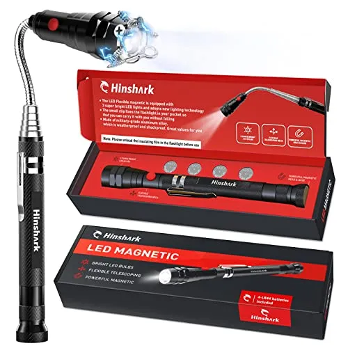 Hinshark Geschenke für Männer, Teleskopmagnet Werkzeug mit LED, Männergeschenke, Geburtstagsgeschenk Gadgets Weihnachtsgeschenke Adventskalender Füllung für Männer Geschenke für Papa