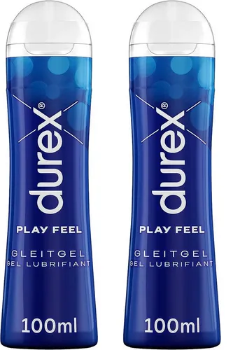 durex Gleitgel Play Feel (2 x 100ml), Doppelpack, 2-tlg., Sanft & ph-freundlich