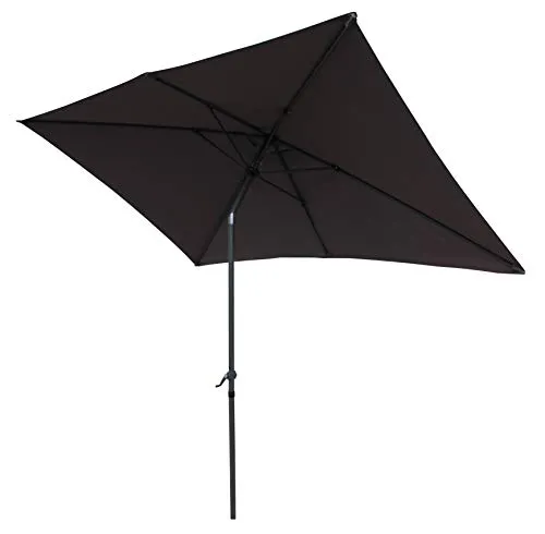 Gardissimo NEW SUNNY Sonnenschirm 210x140cm – Kurbelschirm in Anthrazit