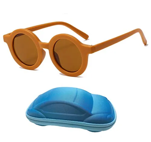 YAMEIZE Kinder Sonnenbrille UV400 Schutz Flexible Gummigläser für Kinder Jungen und Mädchen 2-7 Jahre