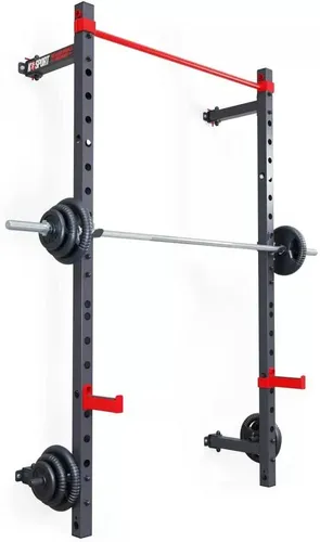 K-Sport Wandrack – Squat Rack mit Klimmzugstange - Klimmzugstangen für Heim-Fitnessstudios, verstellbar und bis 225 kg belastbar, ideal für effektives Krafttraining zu Hause.