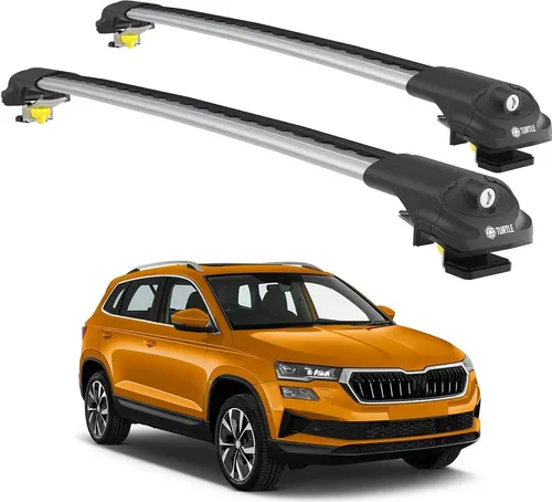 TURTLE Dachbox-Halterung für Skoda Karoq 2017-2024 in silber von Turtle