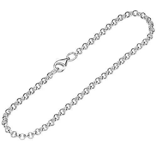 NKlaus Armband 925 Sterling Silber - Elegante Erbskette für Damen - Armband aus 925 Sterling Silber, rund weit mit 19cm Länge, ideal für Handgelenke bis 17,5cm. Perfekt für jeden Anlass und stilvoll kombinierbar.